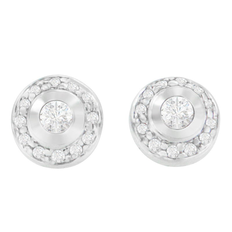 Bids.com 14K White Gold 1/3 cttw Round Cut Diamond Earrings (H-I, SI2-I1) Earrings
