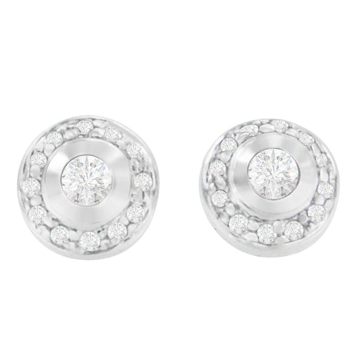 Bids.com 14K White Gold 1/3 cttw Round Cut Diamond Earrings (H-I, SI2-I1) Earrings