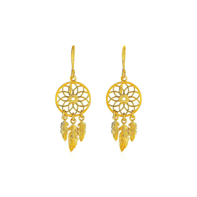 Bids.com Dream Catcher Earrings in 14k Yellow Gold Earrings