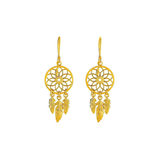 Bids.com Dream Catcher Earrings in 14k Yellow Gold Earrings