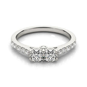 Bids.com 14k White Gold Round Two Stone Diamond Ring (3/4 cttw) Rings