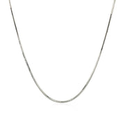 Bids.com Sterling Silver Rhodium Plated Octagonal Snake Chain 1.1mm Necklaces