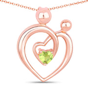 Bids.com 0.25 Carat Genuine Peridot .925 Sterling Silver Pendant Pendants