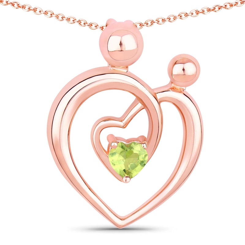 Bids.com 0.25 Carat Genuine Peridot .925 Sterling Silver Pendant Pendants