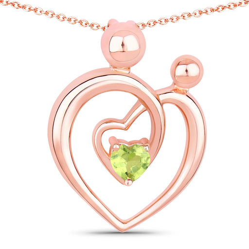 Bids.com 0.25 Carat Genuine Peridot .925 Sterling Silver Pendant Pendants