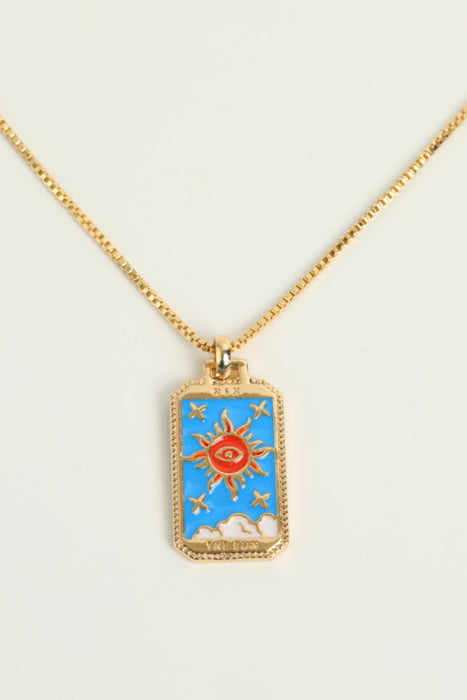 Tarot Card Pendant Copper Necklace