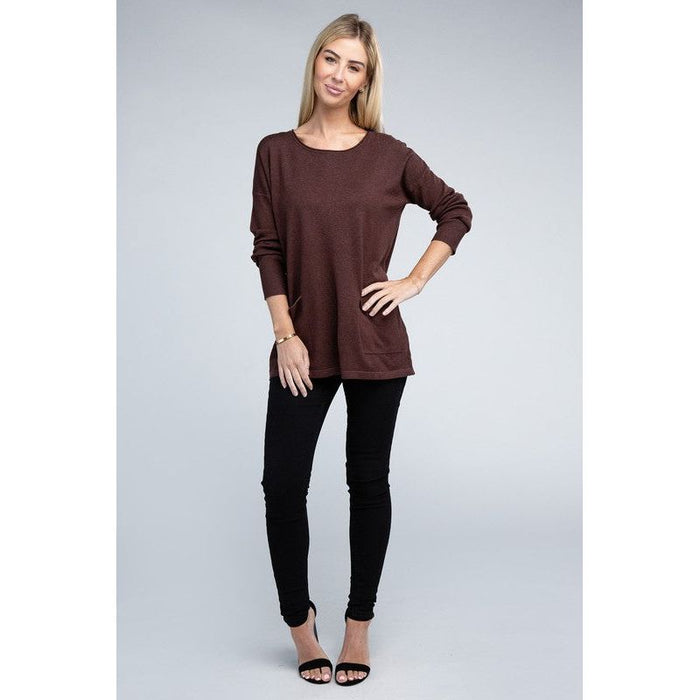 Viscose Front Pockets Sweater