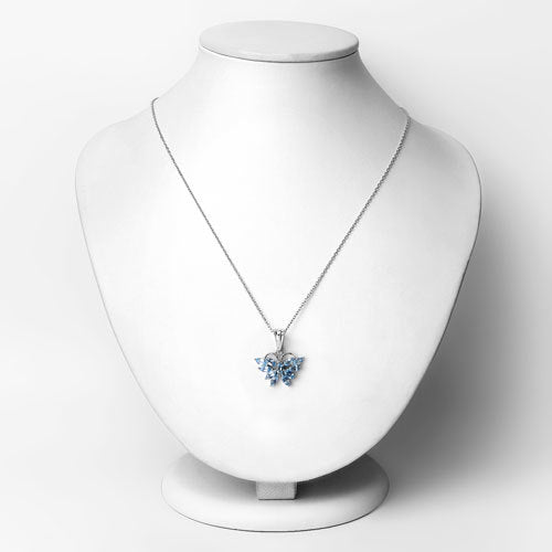 Bids.com 1.76 Carat Genuine Swiss Blue Topaz .925 Sterling Silver Pendant Pendants