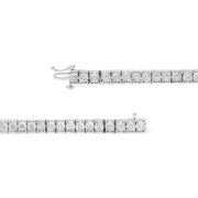 Bids.com .925 Sterling Silver 1/10 Cttw Diamond 7.25" Link Bracelet (I-J Color, I2-I3 Clarity) Bracelets