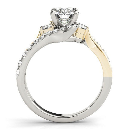 Bids.com 14k White And Yellow Gold Round Bypass Diamond Engagement Ring (1 1/2 cttw) Rings