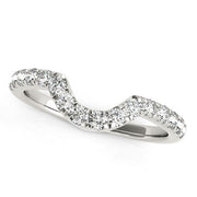 Bids.com 14k White Gold Curved Diamond Wedding Band (3/8 cttw) Rings