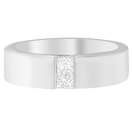 Bids.com Men's 14K White Gold 1/4 ct.TDW Diamond Channel Band Ring (G-H, VS1-VS2) Rings