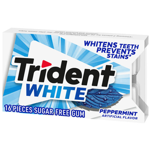 Trident Trident White Peppermint Sugar Free Gum 16 Pieces Candy White Smoke