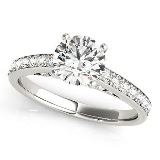 Bids.com 14k White Gold Single Row Prong Set Diamond Engagement Ring (1 3/8 cttw) Rings