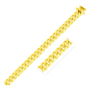 Bids.com 8.2mm 10k Yellow Gold Classic Miami Cuban Solid Chain Necklaces