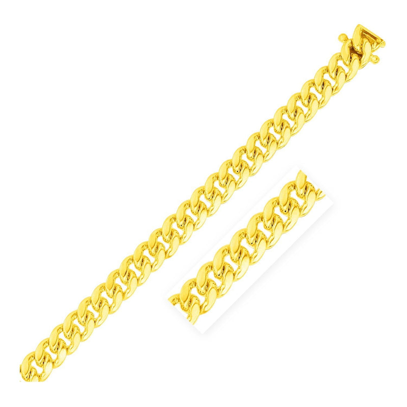 Bids.com 8.2mm 10k Yellow Gold Classic Miami Cuban Solid Chain Necklaces