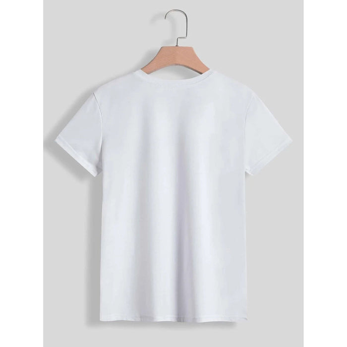 Happy Easter Round Neck Short Sleeve T-Shirt