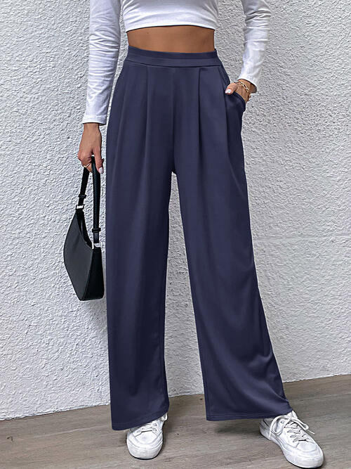 High Waist Straight Pants by VYSN