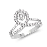Bids.com 0.54 Carat Genuine White Diamond 14K White Gold Ring (G-H Color, SI1-SI2 Clarity) Rings