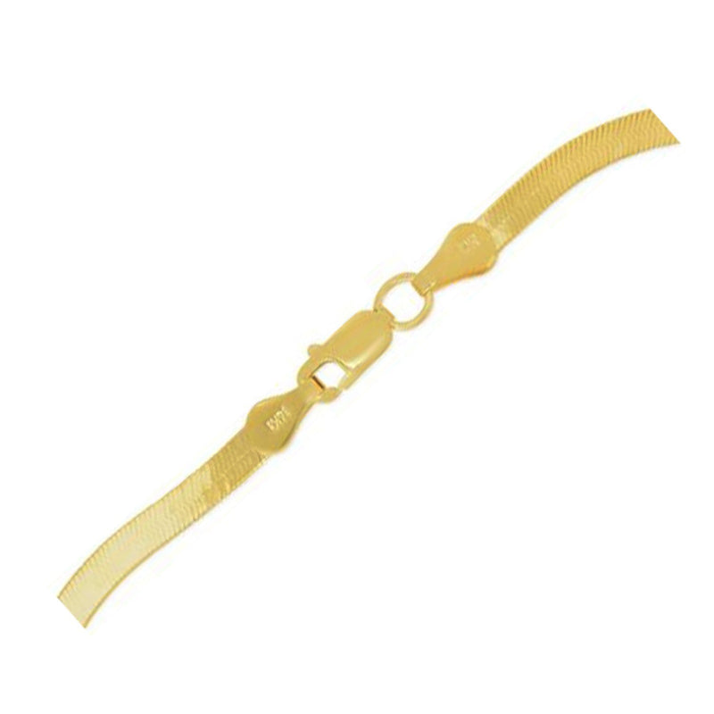 Bids.com 1.5mm 14k Yellow Gold Super Flex Herringbone Anklet Accessories