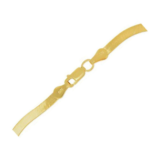 Bids.com 1.5mm 14k Yellow Gold Super Flex Herringbone Anklet Accessories