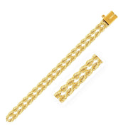 Bids.com 5.0 mm 14k Yellow Gold Dual Row Rope Bracelet Bracelets