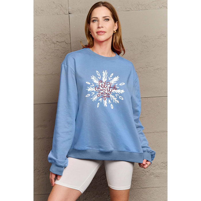 Simply Love LET IT SNOW Long Sleeve Sweatshirt