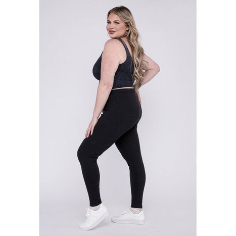 Plus Premium Cotton Full Length Leggings