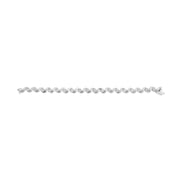 Bids.com 14K White Gold 2.00 Cttw Diamond Cluster and Spiral Link Bracelet (I-J Color, I1-I2 Clarity) - 7" Bracelets