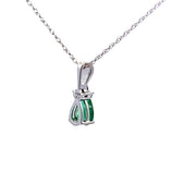 Bids.com .29ct Emerald Diamond Fashion Pendants 10KT White Gold Pendants
