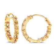 Bids.com 3.20 Carat Genuine Citrine .925 Sterling Silver Earrings Earrings