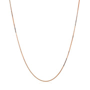 Bids.com 14k Rose Gold Classic Box Chain 0.45mm Necklaces