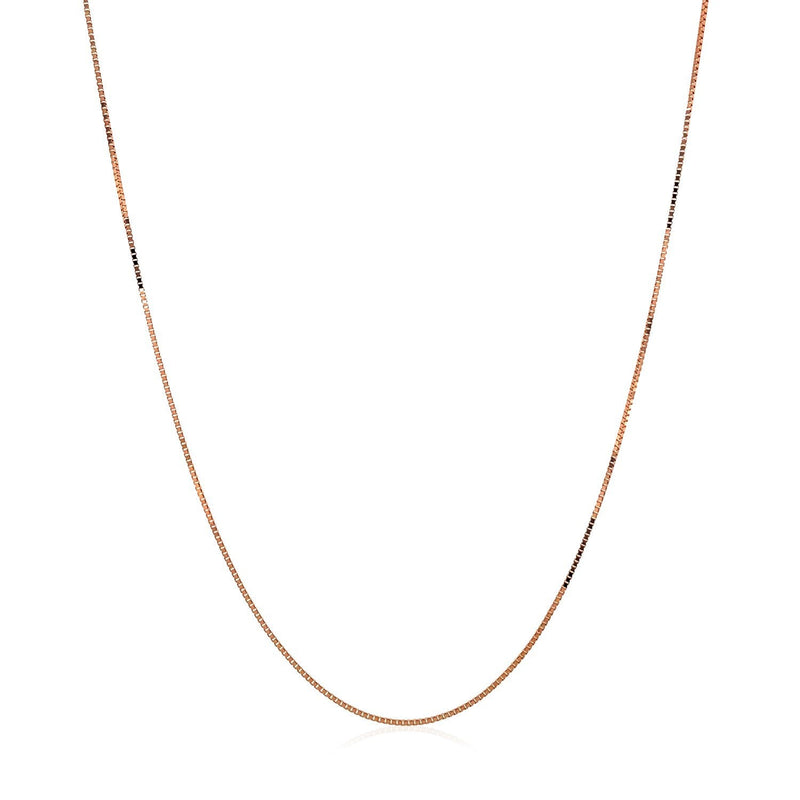 Bids.com 14k Rose Gold Classic Box Chain 0.45mm Necklaces