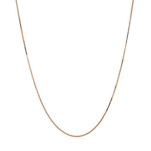 Bids.com 14k Rose Gold Classic Box Chain 0.45mm Necklaces
