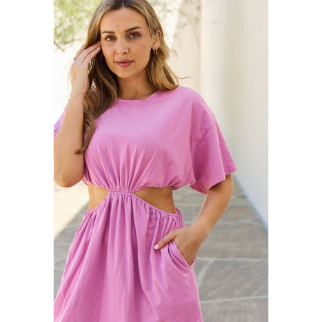 Summer Field Cutout T-Shirt Dress