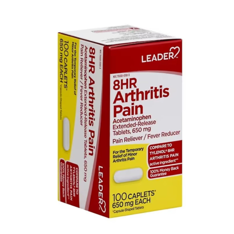 Leader Leader Arthritis Pain Relief 8Hr Acetaminophen 650mg ( 100 capsule ) Acetaminophen
