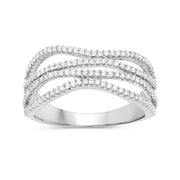 Bids.com 0.46 Carat Genuine White Diamond 14K White Gold Ring (F-G Color, SI Clarity) Rings