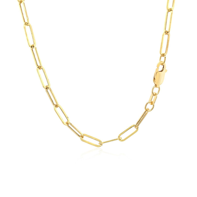 Bids.com 14K Yellow Gold Wide Paperclip Chain (3.3mm) Necklaces