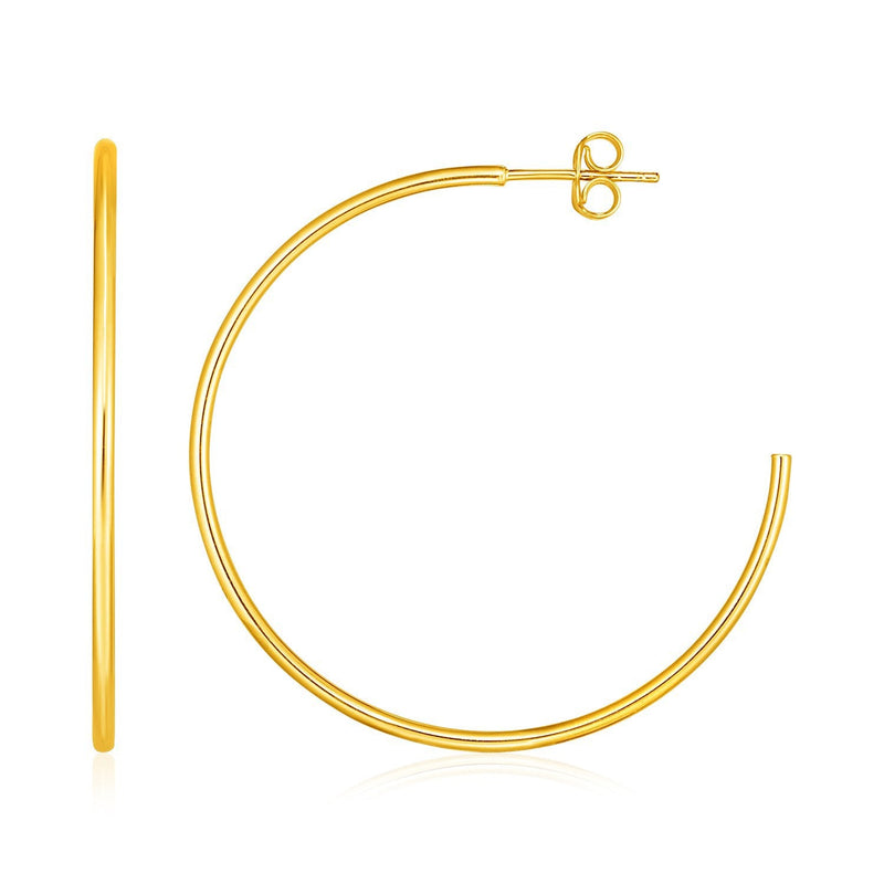 Bids.com 14k Yellow Gold Polished Hoop Earrings Earrings