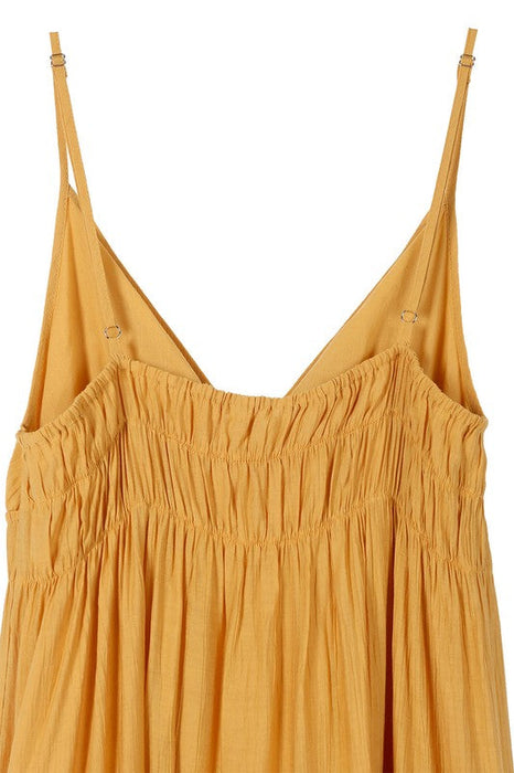 Lilou Low Cut Mustard Yellow Tank Dress