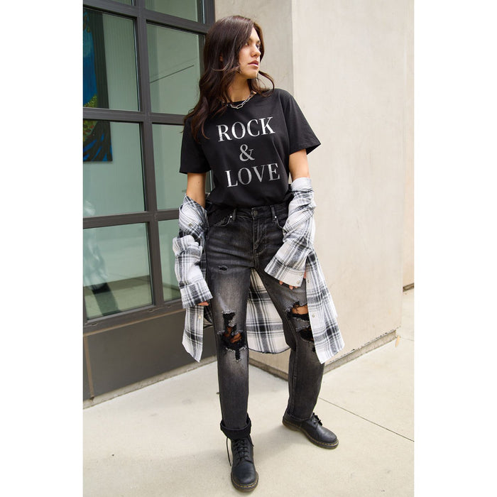 Simply Love ROCK ＆ LOVE Short Sleeve T-Shirt