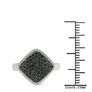 Bids.com 0.28 Carat Genuine Blue Diamond .925 Sterling Silver Ring Rings