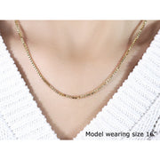 Bids.com 14k Yellow Gold Semi Solid Box Chain 1.6mm Necklaces