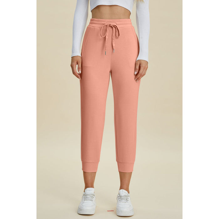 Basic Bae Full Size Air Scuba Drawstring High Waist Cropped Pants