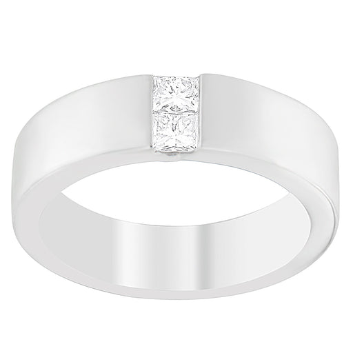 Bids.com Men's 14K White Gold 1/4 ct.TDW Diamond Channel Band Ring (G-H, VS1-VS2) Rings