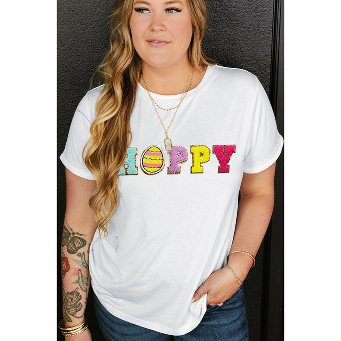 Plus Size Round Neck Short Sleeve T-Shirt