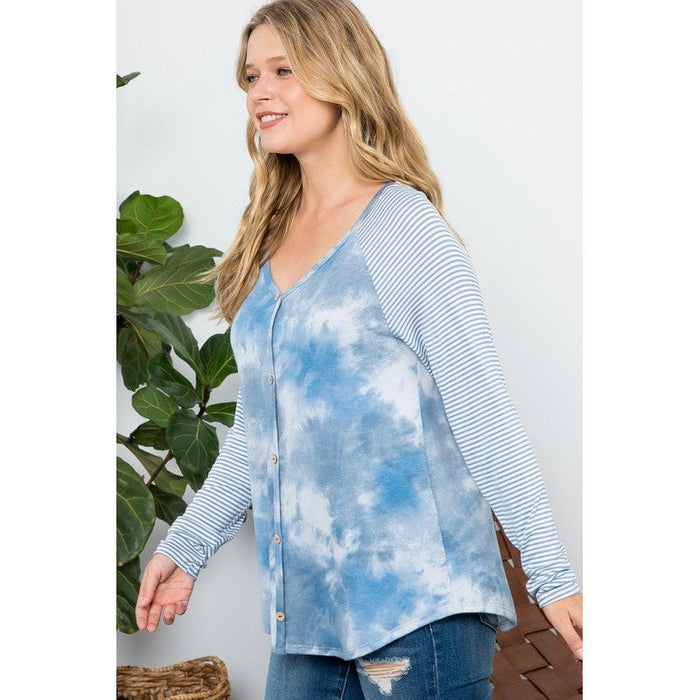 TIE DYE MIXED TOP