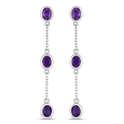 Bids.com 2.04 Carat Genuine Amethyst .925 Sterling Silver Earrings Earrings