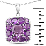 Bids.com 8.20 Carat Genuine Amethyst .925 Sterling Silver Pendant Pendants