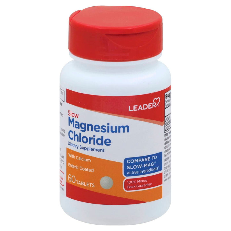 Leader Leader Slow Magnesium Chloride with Calcium, 60 Coated Tablets Vitamins & Supplements
